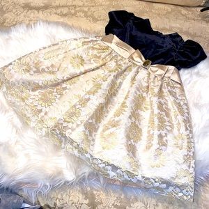 Jayne Copeland Size 3T Black Gold Formal Dress